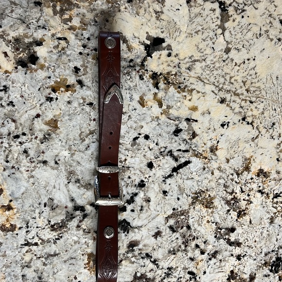 Brighton Women’s Brown Leather Belt. - Picture 3 of 4